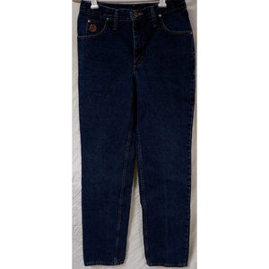Vtg Wrangler Twenty X Womens 9/10x34 Straight Leg Dark Wash High Waist Jeans